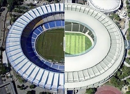 Estádio Maracanã/Rio de Janeiro - Antes e Depois