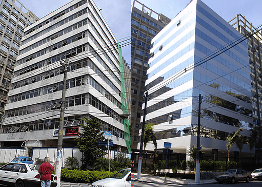 Edifício Ceilão/São Paulo - Antes e Depois